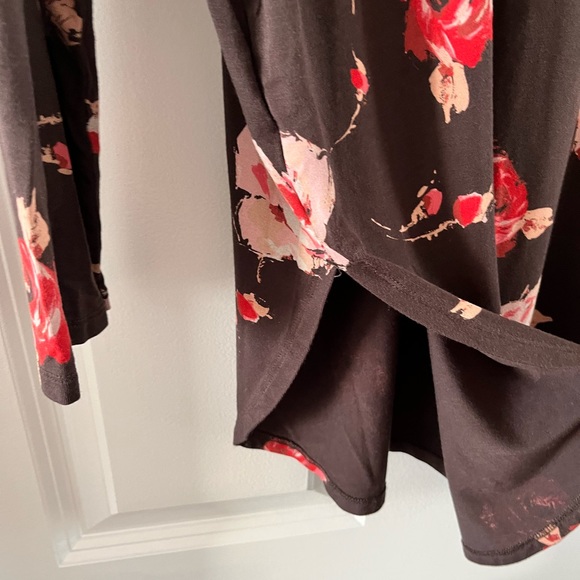 BABATON Brown Rose print 3/4 Sleeve Blouse | Size M - Picture 5 of 6